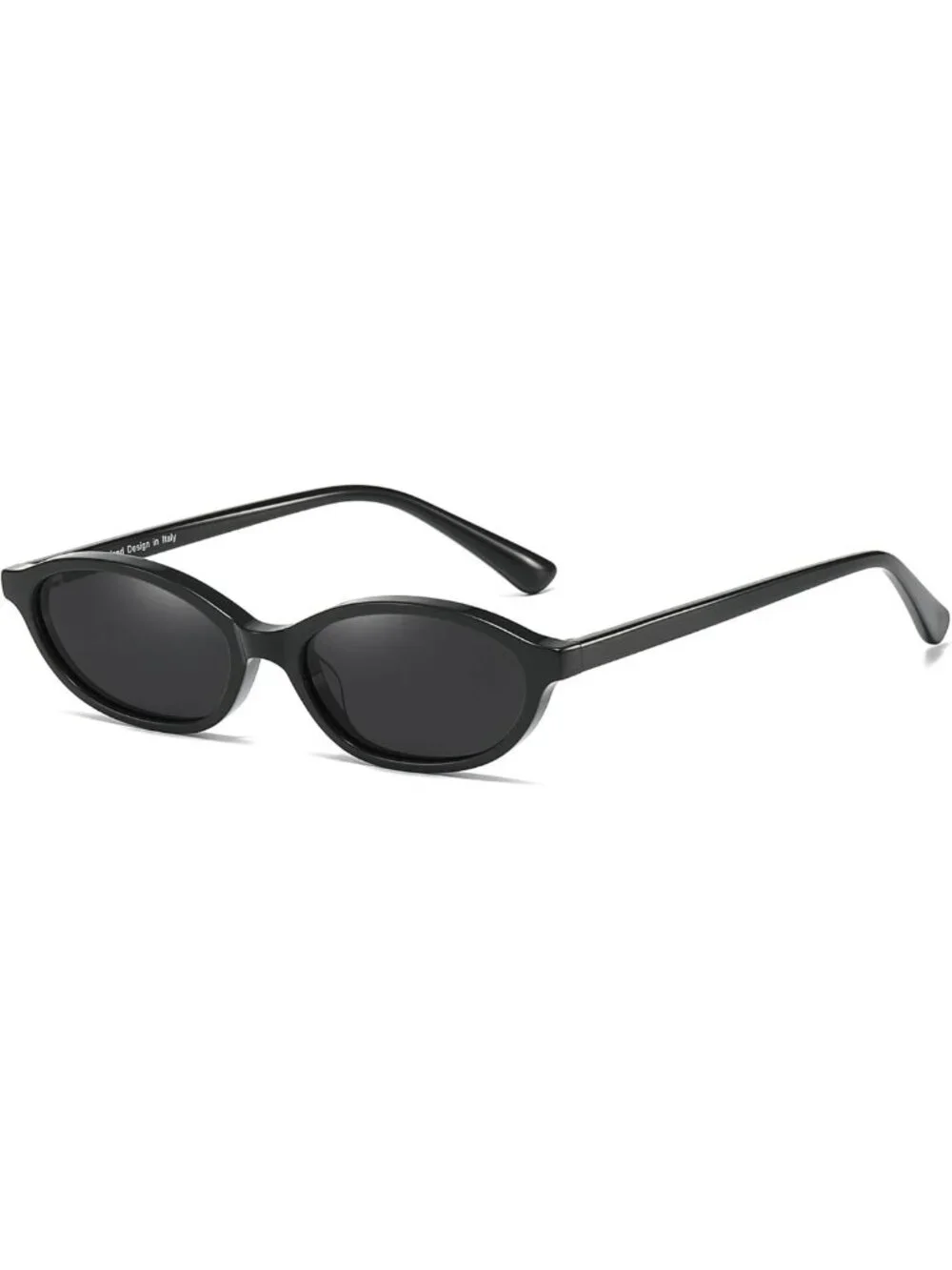 Chic Vintage 90s Oval Cat Eye Polarized Sunglasses for Women, Small/Medium Fit